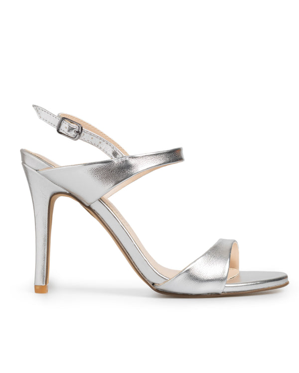 Silver Grace – Sandalia de Tacón Metálica Plata 348208