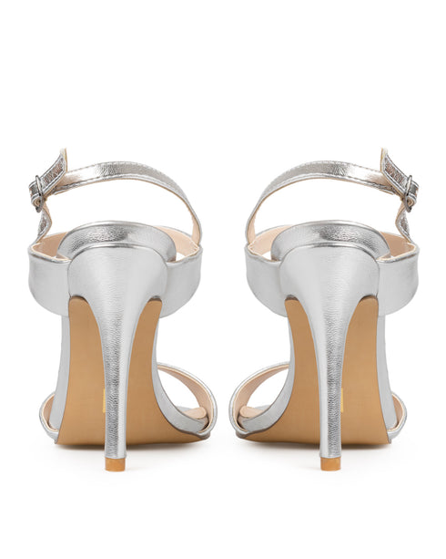 Silver Grace – Sandalia de Tacón Metálica Plata 348208
