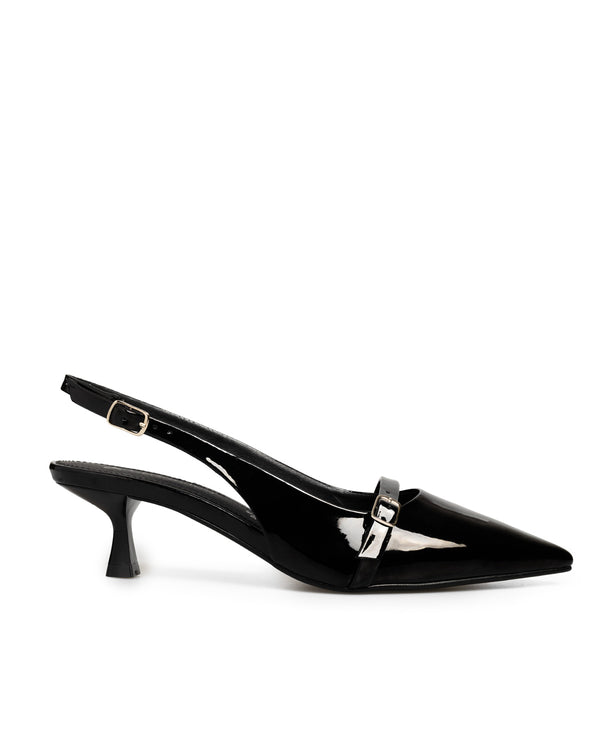 Kitten Chic - Zapatilla Negra Slingback 3484182