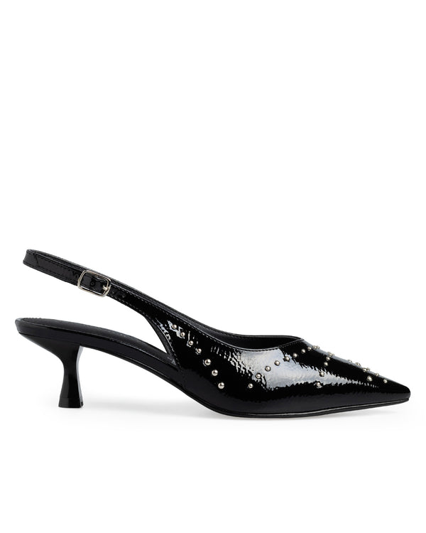 Zapatilla Negra Slingback Estoperoles 3484265