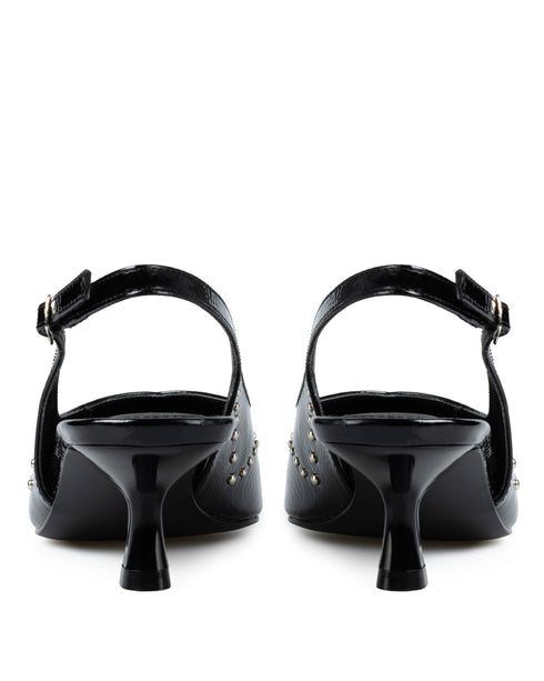 Zapatilla Negra Slingback Estoperoles 3484265