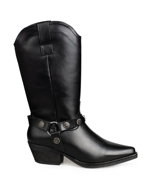 Bota Negra Vaquera Estoperoles 351903