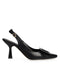 Zapatilla Negra Slingback Hebilla Cuadrada 354703