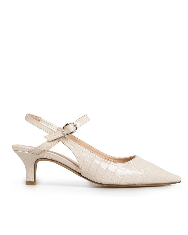 Zapatilla Latte Picuda Kitten Heel 355204