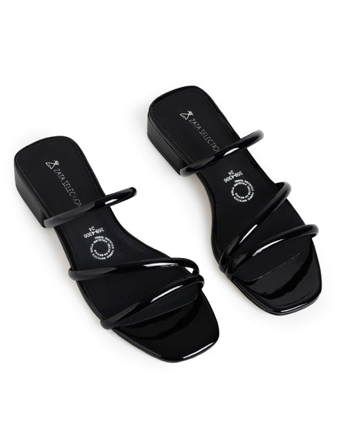 Sandalia Negra Tres Tiras 359-4306