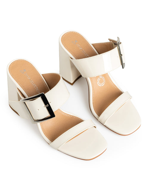 Sandalia Latte Hebilla Cuadrada 360-4407