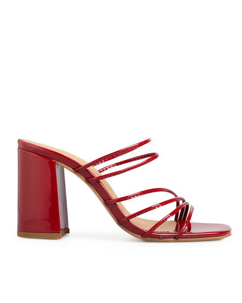 Sandalia Tacón Roja Tiras 3604282