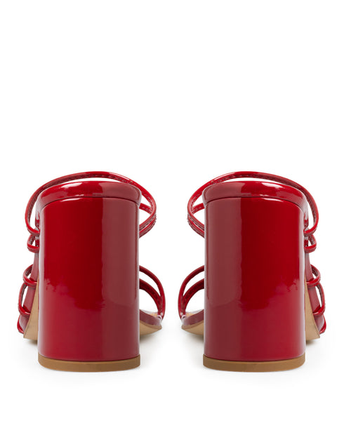 Sandalia Tacón Roja Tiras 3604282