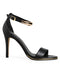 Sandalia Negra Ankle Strap Tira Oro 361002
