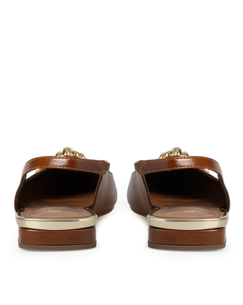 Balerina Miel Slingback Broche Dorado 362903