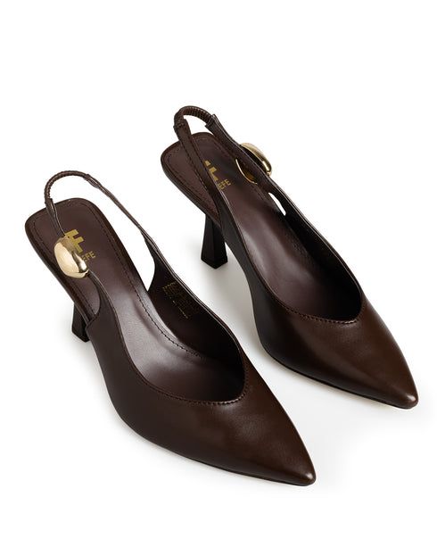 Zapatilla Café Moka Slingback Broche 364704