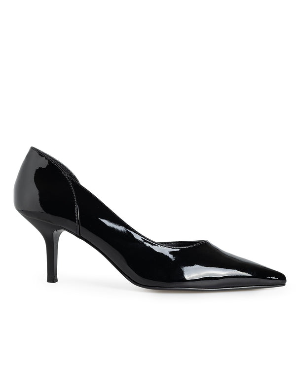 Zapatilla Negra Charol Picuda 368-4382