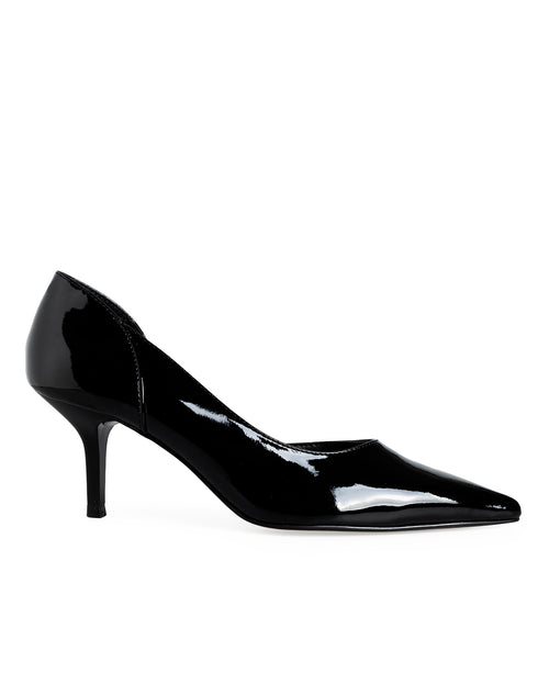 Zapatilla Negra Charol Picuda 368-4382