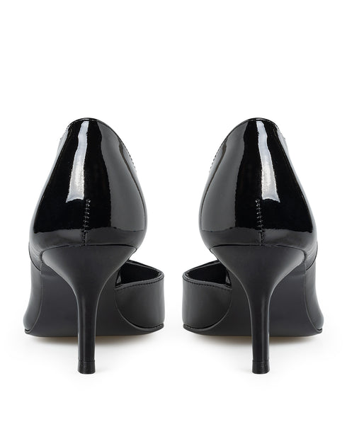 Zapatilla Negra Charol Picuda 368-4382