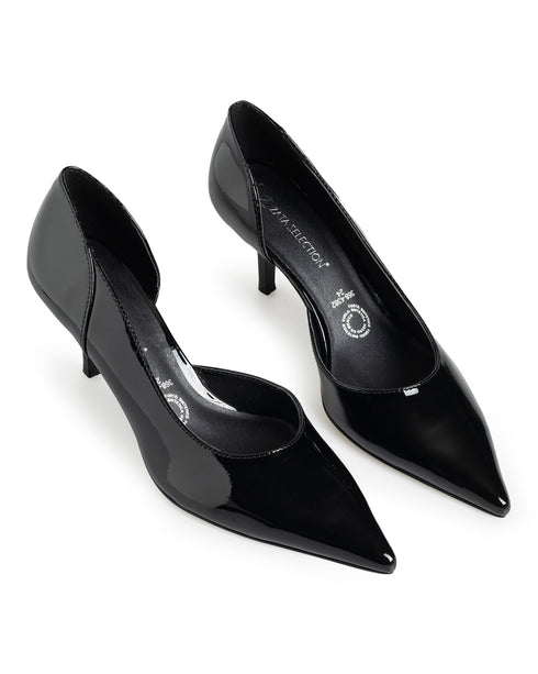 Zapatilla Negra Charol Picuda 368-4382