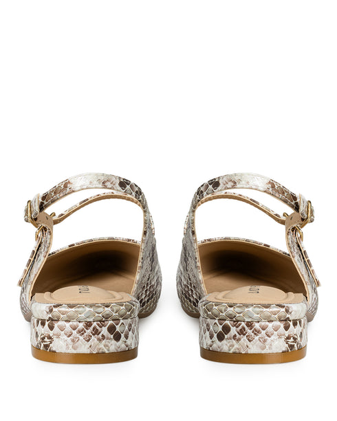 Balerina Beige Víbora Doble Hebilla 408005