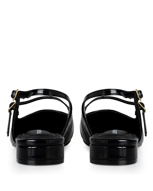 Balerina Negra Croc Doble Hebilla 408005
