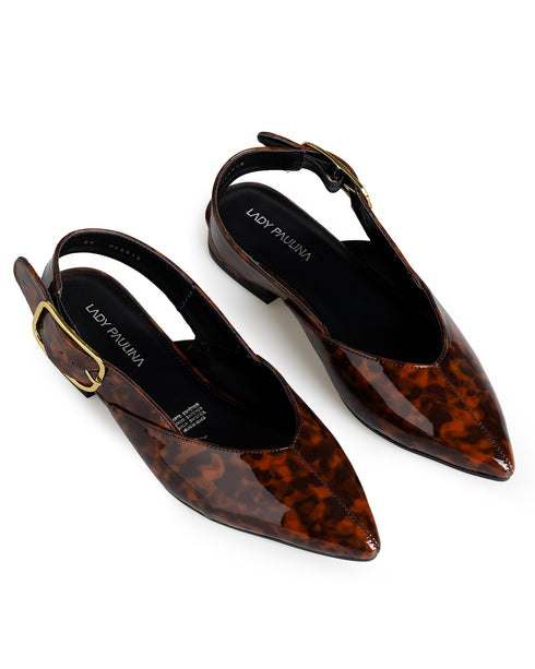 Balerina Picuda Café Humo Slingback 408010