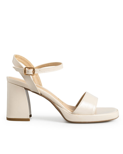 Sandalia Latte Tacón Grueso 435001