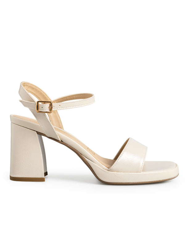 Sandalia Latte Tacón Grueso 435001