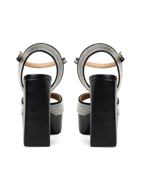 Sandalia Plataforma Negro Glitter 2593941