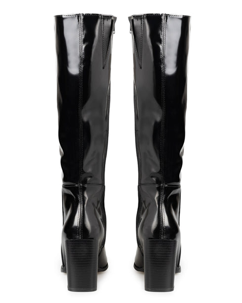 Bota Negra Charol Punta Picuda 5005KR