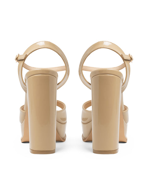 Sandalia Plataforma Nude Ankle Strap 2121RL