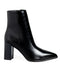 Bota Negra Lisa Picuda Tacón Cuadrado 550001