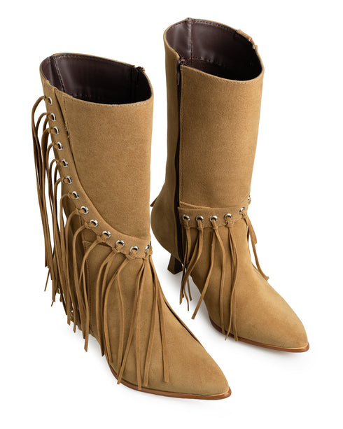 Bota Camel Picuda Tiras 6021LC