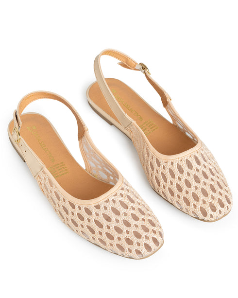 Balerina Beige Slingback Malla 6406MD