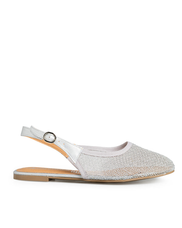 Balerina Plata Slingback Malla 6406MD