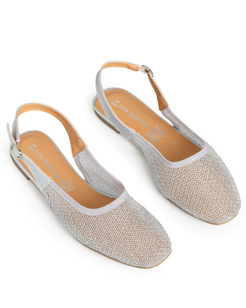 Balerina Plata Slingback Malla 6406MD