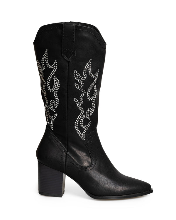 Bota Vaquera Negra Estoperoles 65712MD