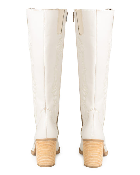 Bota Vaquera Latte Grabada 7003PA