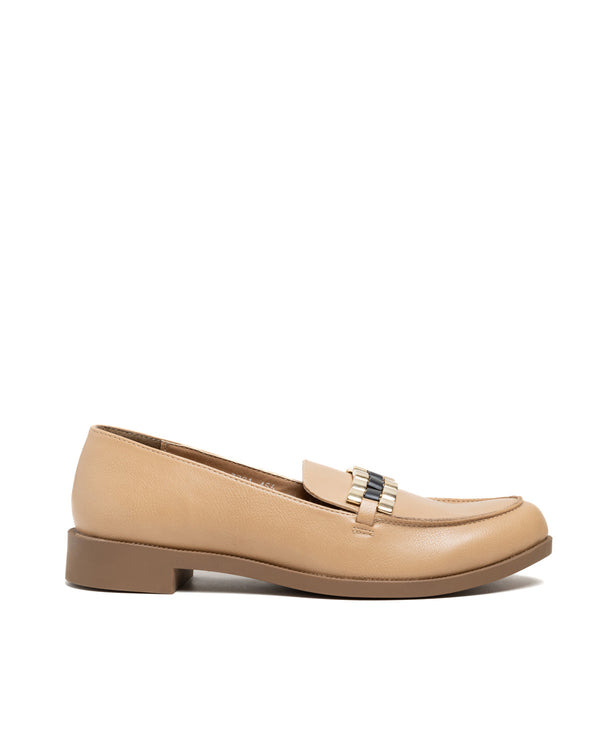 Mocasín Camel Hebilla Dorada 863781