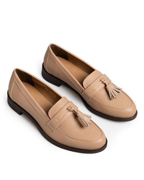 Mocasín Nude Con Motitas 863325