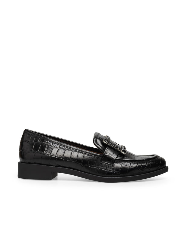 Mocasín Negro Con Hebilla 863792