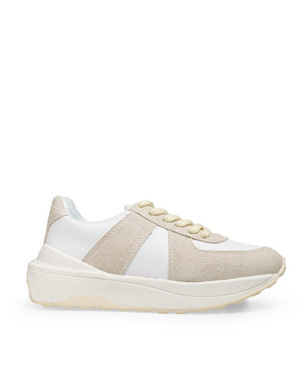 Tenis Blanco Franjas Beige 9451SH