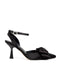 Zapatilla Negra Ankle Strap Moño 334704