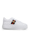 Tenis Blanco Suela Ancha Abeja Dorada 9761SH