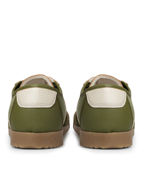 Tenis Verde Urbano Lineas Blancas 8554