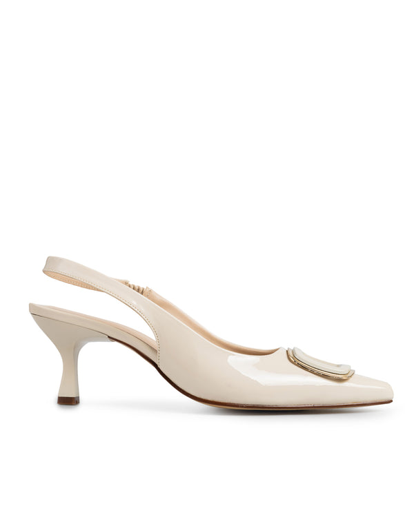 Zapatilla Latte Slingback Hebilla 8013