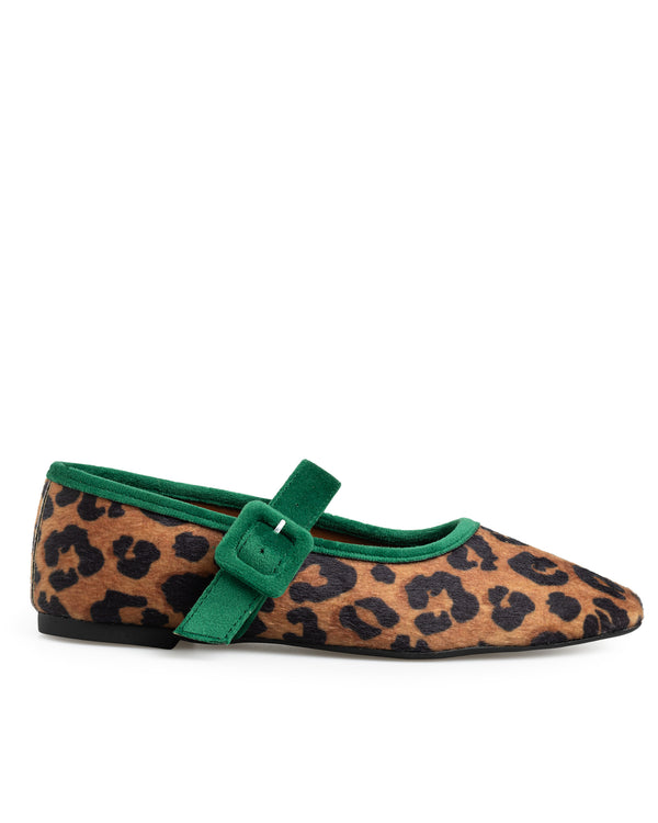Balerina Leopardo Contraste Verde ELIANA