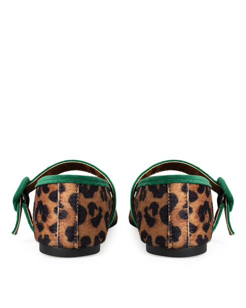 Balerina Leopardo Contraste Verde ELIANA