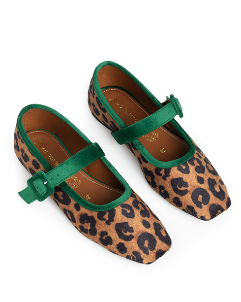 Balerina Leopardo Contraste Verde ELIANA