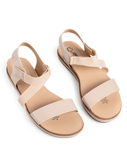 Sandalia Nude Tiras Resortes MD20321