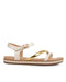 Sandalia Latte Tira Dorada MD20355