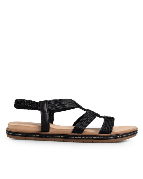 Sandalia Tiras Negras MD20442