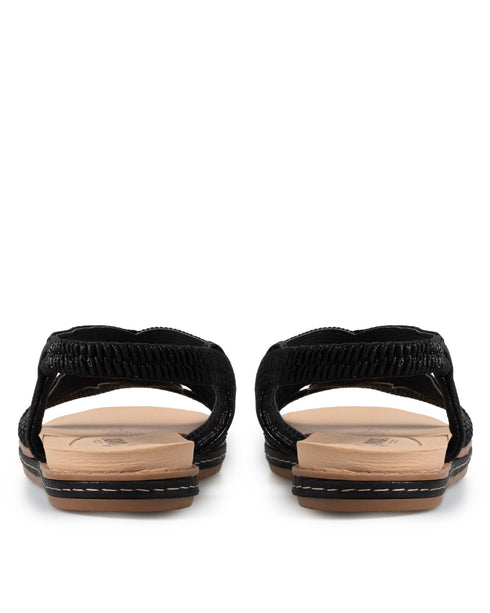 Sandalia Tiras Negras MD20442