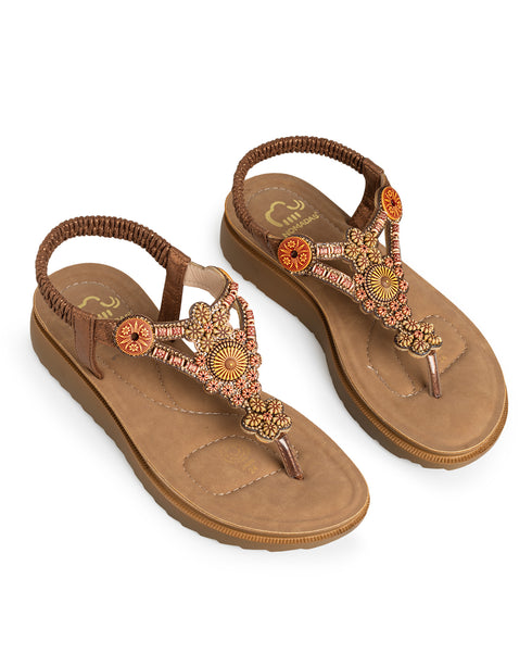 Sandalia Bronce T-Strap MD24689
